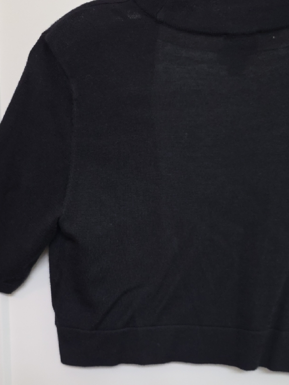 Talbots Black Cropped Open-Front Shrug - Picture 8 of 9
